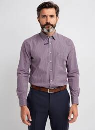 Chemise manches longues coupe droite bleu JUPITER homme