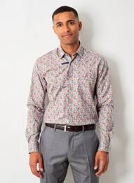 Chemise manches longues imprimé fantaisie jaune JUPITER homme