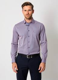 Chemise manches longues coupe droite bleu JUPITER homme