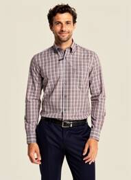 Chemise manches longues coupe droite orange JUPITER homme