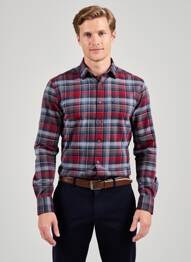 Chemise manches longues coupe droite bleu JUPITER homme