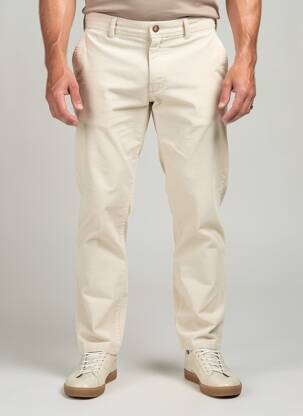 Pantalon chino stretch taille normale beige PIONEER homme