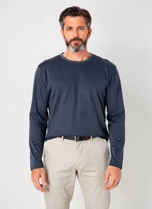 T-shirt coupe droite manches longues bleu PIONEER homme