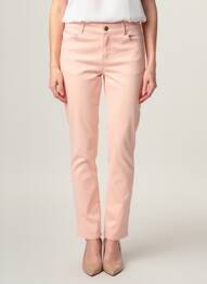 Pantalon slim tissage popeline taille normale rose DIANE LAURY femme