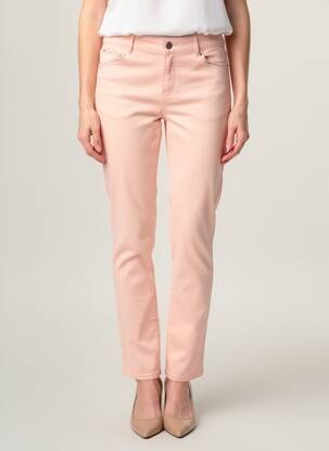 Pantalon slim tissage popeline taille normale rose DIANE LAURY femme