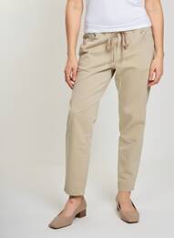 Pantalon slim taille élastique taille normale beige GEISHA femme