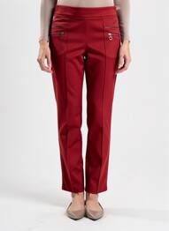Pantalon slim taille élastique taille normale orange LILI & CAROLINE femme