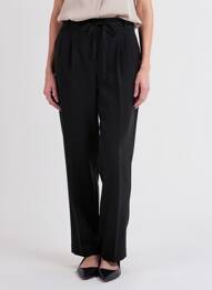 Pantalon droit stretch taille normale noir LE PETIT BAIGNEUR femme