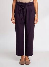 Pantalon droit stretch taille normale violet LE PETIT BAIGNEUR femme