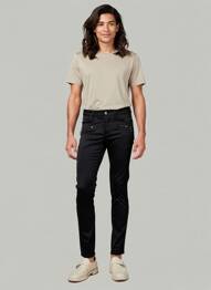Pantalon slim tissage popeline taille normale noir STREET ONE femme