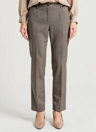Pantalon slim stretch taille normale marron CHRISTINE LAURE femme