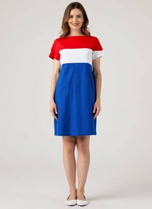Robe courte manches courtes manches courtes bleu LE COQ SPORTIF femme