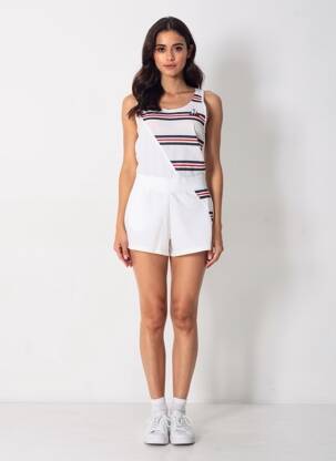 Combishort sans manche sans manche blanc LE COQ SPORTIF femme
