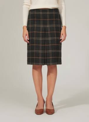 Jupe mi-longue taille à pinces gris GARDEUR femme