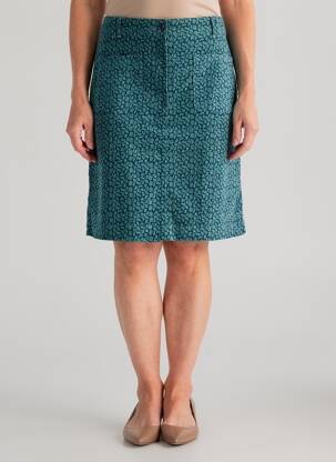 Jupe mi-longue coupe droite bleu WHITE STUFF femme