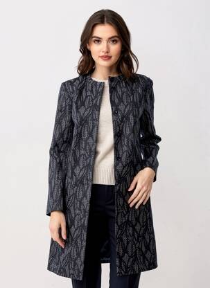 Manteau long coupe cintrée sans capuche noir ELEMENTE CLEMENTE femme