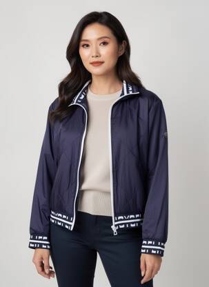 Doudoune manches longues sans capuche bleu JOY OF LIFE femme