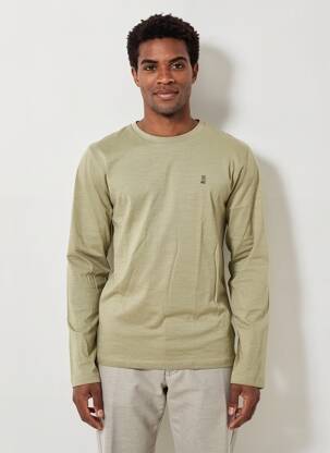 T-shirt coupe cintrée manches longues vert NO EXCESS homme