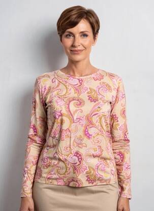 T-shirt manches longues manches longues rose HAJO femme