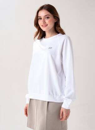 T-shirt manches longues manches longues blanc NATURAL STB femme