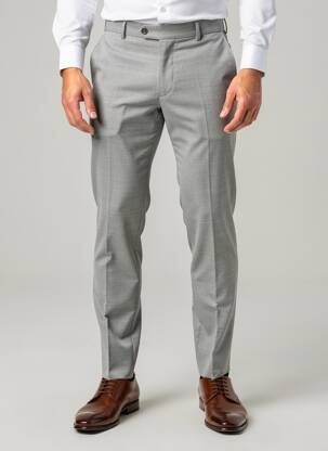 Pantalon slim tissage chiné taille haute gris MEYER homme