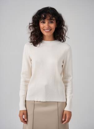 Pull coupe cintrée manches longues blanc GALERIE LAFAYETTE femme