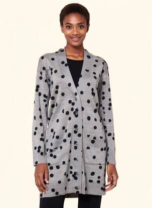 Gilet manches longues coupe cintrée gris SONIA RYKIEL femme