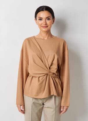 Top manches longues manches longues beige SONIA RYKIEL femme