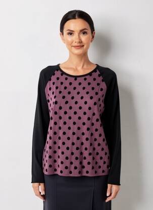 Pull coupe cintrée manches longues violet COTE ANGLAISE femme