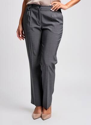 Pantalon slim taille haute taille haute gris MARYVET femme