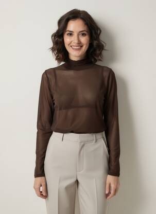 T-shirt manches longues manches longues marron JUMFIL femme