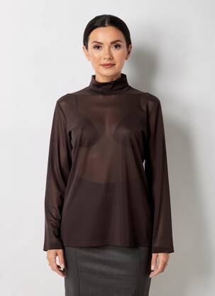 T-shirt manches longues manches longues marron JUMFIL femme