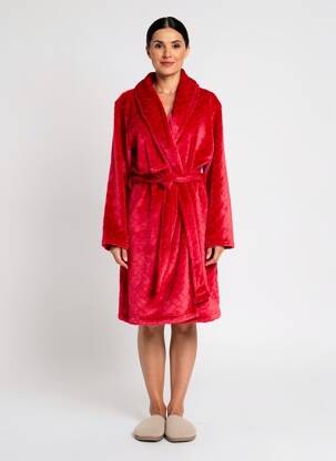 Robe de chambre stretch rouge ROSE POMME femme
