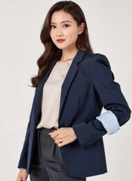 Blazer poches bleu ZARA femme