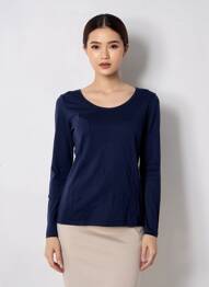 T-shirt manches longues manches longues bleu SANS MARQUE femme