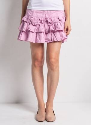 Jupe courte coupe évasée rose LILI SIDONIO femme