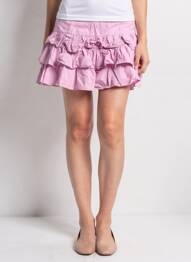 Jupe courte coupe évasée rose LILI SIDONIO femme