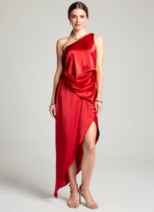 Robe longue sans manche sans manche rouge ASOS femme
