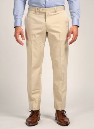 Pantalon chino fermeture zippée sous rabat avec crochet beige TOMMY HILFIGER homme