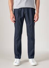Pantalon chino tissage popeline taille normale bleu TOMMY HILFIGER homme