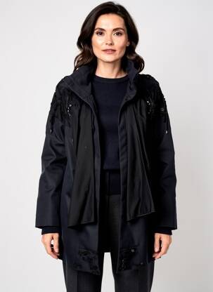 Parka manches longues sans capuche noir MARITHE & FRANCOIS GIRBAUD femme
