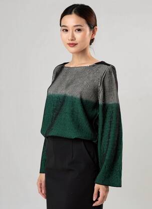 Pull coupe droite manches longues noir PIER ANTONIO GASPARI femme