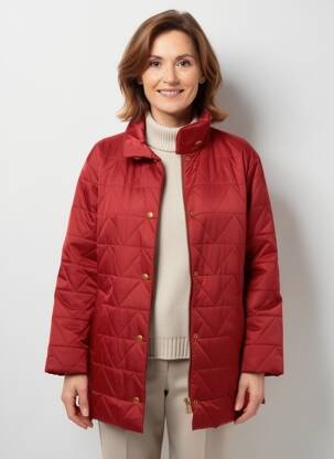 Doudoune manches longues sans capuche orange BARBARA LEBEK femme