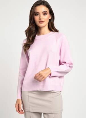 Pull stretch manches longues rose ONLY femme