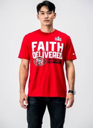 T-shirt coupe droite manches courtes rouge NIKE homme