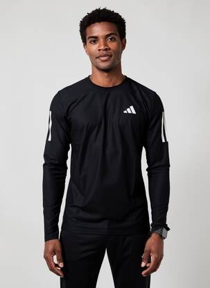 T-shirt coupe cintrée manches longues noir ADIDAS homme