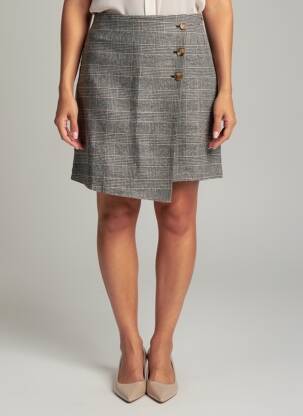 Jupe courte taille haute gris C'EST BEAU LA VIE femme