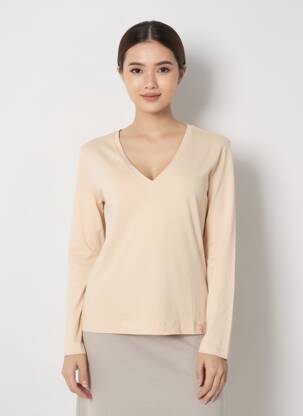 T-shirt manches longues manches longues beige GAUDI femme