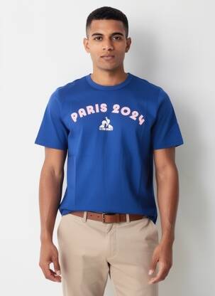 T-shirt coupe droite manches courtes bleu LE COQ SPORTIF homme
