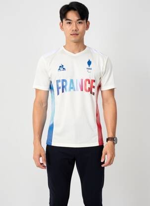 T-shirt coupe cintrée manches courtes blanc LE COQ SPORTIF homme